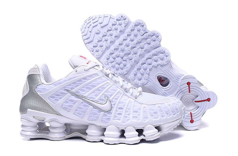 New Women Nike Shox TL1 White Silver Shoes